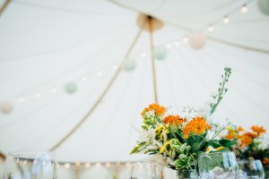 Wedding reception in Arched Wedding Tent