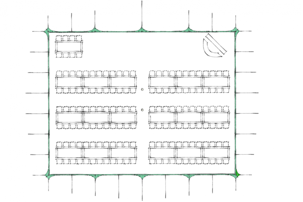 wedding marquee layout 130 guests